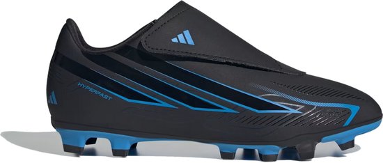 Adidas F50 Hyperfast Club klittenband voetbalschoenen kinderen zwart Adidas F50 Hyperfast Club Velcro Kinder Voetbalschoenen Kk1332 - Kleur Zwart - Maat 37 1/3