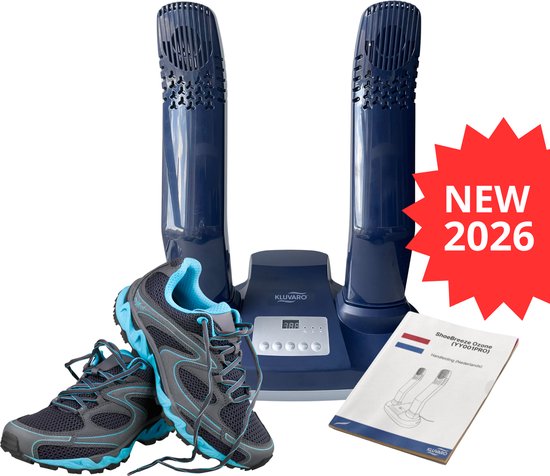Kluvaro elektrische schoenendroger met ozon Kluvaro Schoenendroger - Elektrische Schoenverfrisser - Geurvreters voor Schoenen - Voetbalschoenen droger - Ozon en Temperatuurkeuze - Zeer Snel - blauw