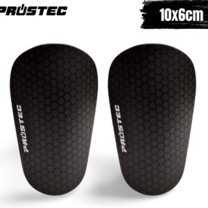 Prostec Mini Scheenbeschermers - Maat M - Voetbal - Kleine Scheenbeschermers - Zwart - 10x6cm