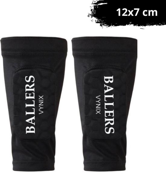 Vynix Ballers scheenbeschermer sleeves (ingebouwd, 12x7 cm) Vynix Ballers ingebouwde scheenbeschermer - Scheenbeschermers voetbal - Shin Pad Sleeve - Voetbal scheenbeschermers - 12+ jaar -Met opbergzakje 12x7cm - Zwart